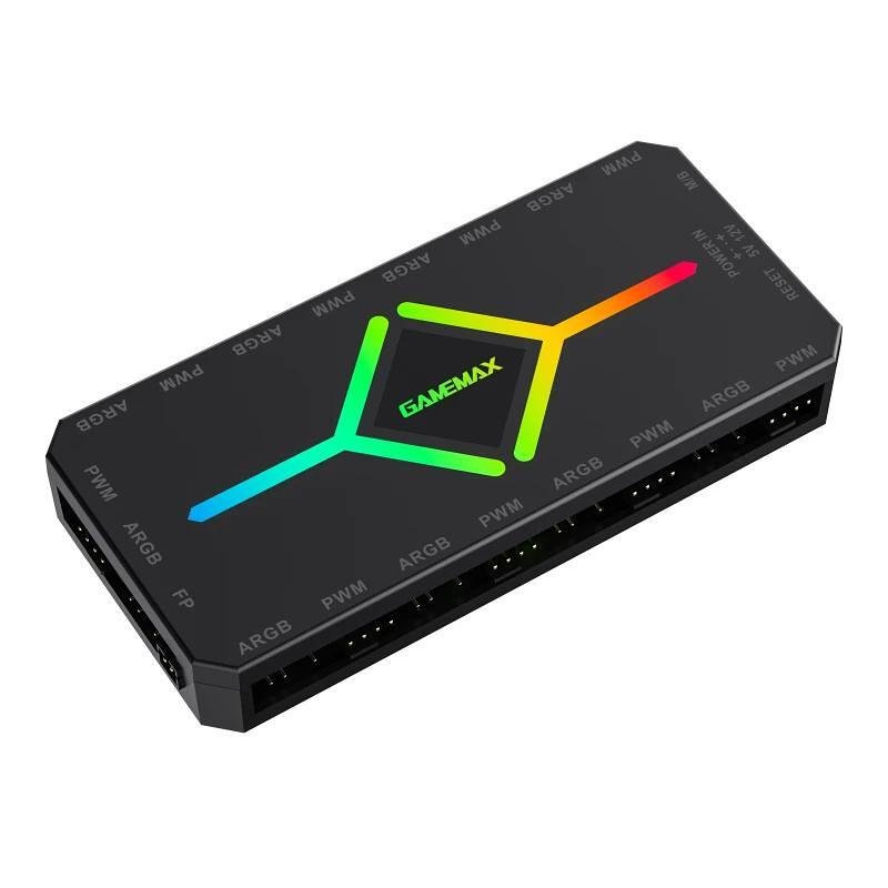 Gamemax разклонител за вентилатори Fan Hub - V4.0 PWM ARGB Hub ...